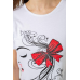 Футболка жіноча з принтом, колір білий, 244R503 XL, 50, XL