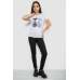 Футболка жіноча з принтом, колір білий, 244R502 XL, 50, XL