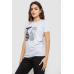Футболка жіноча з принтом, колір білий, 244R502 XL, 50, XL