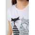Футболка жіноча з принтом, колір білий, 244R502 XL, 50, XL