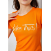 Футболка жіноча з принтом, колір помаранчевий, 244R501 XL, 50, XL