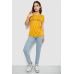 Футболка жіноча з принтом, колір гірчичний, 244R501 XL, 50, XL