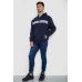 Кофта чоловіча на флісі з капюшоном, колір темно-синій, 244R2559 XXL, 52, XXL