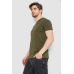 Футболка чоловіча однотонна базова, колір хакі, 244R2409 Ager, XL, 50, XL
