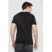 Футболка чоловіча однотонна базова, колір чорний, 244R2408 6XL, 60, 6XL