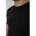 Футболка чоловіча однотонна базова, колір чорний, 244R2408 6XL, 60, 6XL
