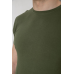 Футболка чоловіча однотонна базова, колір хакі, 244R2408 XL, 50, XL