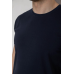 Футболка чоловіча однотонна базова, колір темно-синій, 244R2405 XXL, 52, XXL