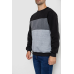 Батник чоловічий на флісі, колір чорно-сірий, 244R2349 XXL, 52, XXL