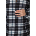 Кофта-сорочка на блискавці утеплена, колір чорно-сірий, 244R2210 52, XXL