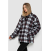 Кофта-сорочка на блискавці утеплена, колір чорно-червоний, 244R2210 50, XL