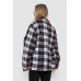 Кофта-сорочка на блискавці утеплена, колір чорно-червоний, 244R2210 54, XXXL