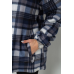 Кофта-сорочка на блискавці утеплена, колір синьо-сірий, 244R2210 50, XL