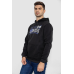 Худі чоловічий на флісі з капюшоном, колір чорний, 244R2196 XXXL, 54, XXXL