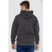 Худі чоловічий на флісі з капюшоном, колір темно-сірий, 244R2196 XXL, 52, XXL