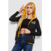 Жилет жіночий двосторонній, колір чорно-гірчичний, 244R20166 XL, 50, XL
