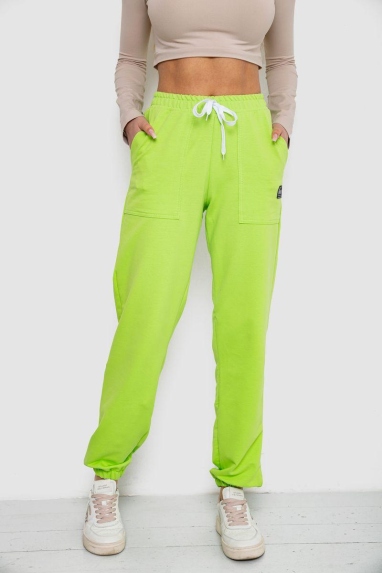 Спортивні штани жіночі, колір салатовий, 247R4670 Ager, XL, 50, XL