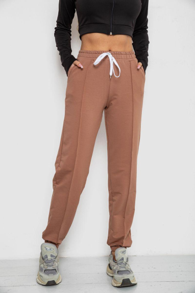 Спортивні штани жіночі, колір темно-бежевий, 247R4670-1 Ager, XL, 50, XL
