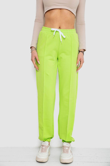Спортивні штани жіночі, колір салатовий, 247R4670-1 Ager, XXL, 52, XXL