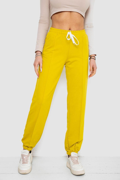 Спортивні штани жіночі, колір гірчичний, 247R4670-1 Ager, XL, 50, XL