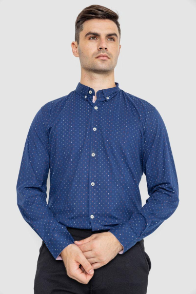 Сорочка чоловіча повсякденна, колір синій, 247R406 XXXL, 54, XXXL