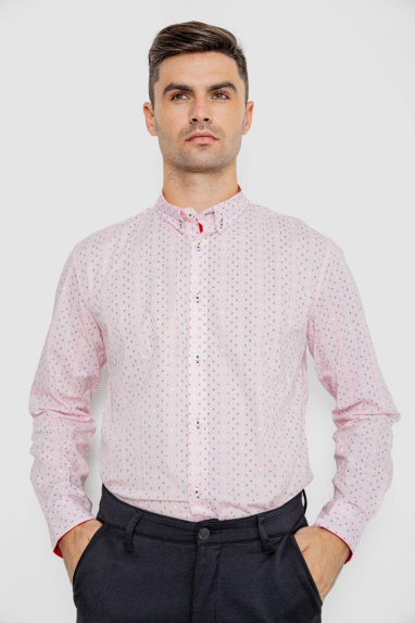 Сорочка чоловіча повсякденна, колір рожевий, 247R406 XXL, 52, XXL