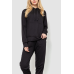 Спорт костюм жіночий двонитка, колір чорний, 244R009 XL, 50, XL
