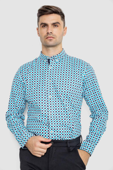 Сорочка чоловіча повсякденна, колір біло-блакитний, 247R401 5XL, 58, 5XL