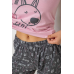 Піжама жіноча з принтом, колір рожевий, 243R9637 Ager, XL, 50, XL