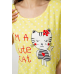 Жіноча піжама з принтом, колір жовтий, 243R903067 Ager, XXXL, 54, XXXL