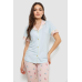 Жіноча піжама з принтом, колір блакитний, 243R7125 Ager, XL, 50, XL