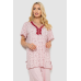 Піжама жіноча з принтом, колір рожевий, 243R7081 Ager, XL, 50, XL