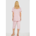 Піжама жіноча з принтом, колір рожевий, 243R7081 Ager, XL, 50, XL