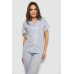 Жіноча піжама з принтом, колір блакитний, 243R7055 Ager, XL, 50, XL