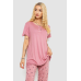 Піжама жіноча з принтом, колір пудровий, 243R7025-1 Ager, XL, 50, XL