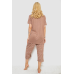 Піжама жіноча з принтом, колір мокко, 243R7021 Ager, XL, 50, XL