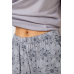 Піжама жіноча з принтом, колір сірий, 243R6620 Ager, XXL, 52, XXL