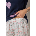 Піжама жіноча з принтом, колір синій, 243R6401 XL, 50, XL