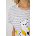 Піжама жіноча з принтом, колір сірий, 243R3678 XL, 50, XL