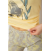 Піжама жіноча з принтом, колір жовтий, 243R3055 XXL, 52, XXL