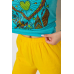Піжама жіноча з принтом, колір бірюзовий, 243R30014 XL, 50, XL