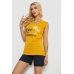 Піжама жіноча з принтом, колір жовтий, 243R2471 XXL, 52, XXL