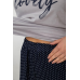 Піжама жіноча з принтом, колір сірий, 243R2120 Ager, XL, 50, XL