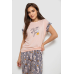 Піжама жіноча з принтом, колір персиковий, 243R2099 Ager, XL, 50, XL