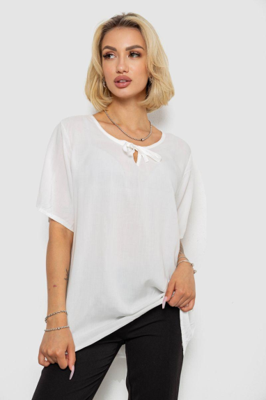 Блуза, колір молочний, 244RM207 XXL, 52, XXL