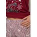 Піжама жіноча з принтом, колір бордовий, 243R2039-1 Ager, XL, 50, XL