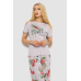 Піжама жіноча з принтом, колір світло-бузковий, 243R2038-C Ager, XL, 50, XL