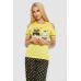 Піжама жіноча з принтом, колір жовтий, 243R2038-A Ager, XL, 50, XL