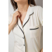 Піжама жіноча, колір молочний, 243R19002 Ager, XL, 50, XL