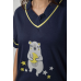 Піжама жіноча з принтом, колір синій, 243R1600-022 Ager, XXXL, 54, XXXL
